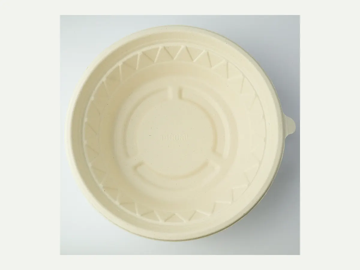 Bowls made from molded plant fiber