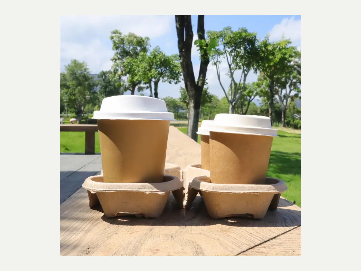 Cup Holders made from molded plant fiber