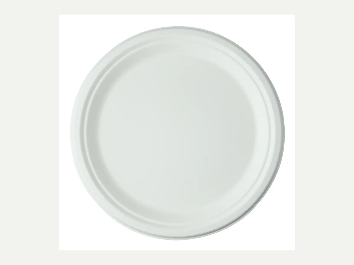 Plates made from molded plant fiber