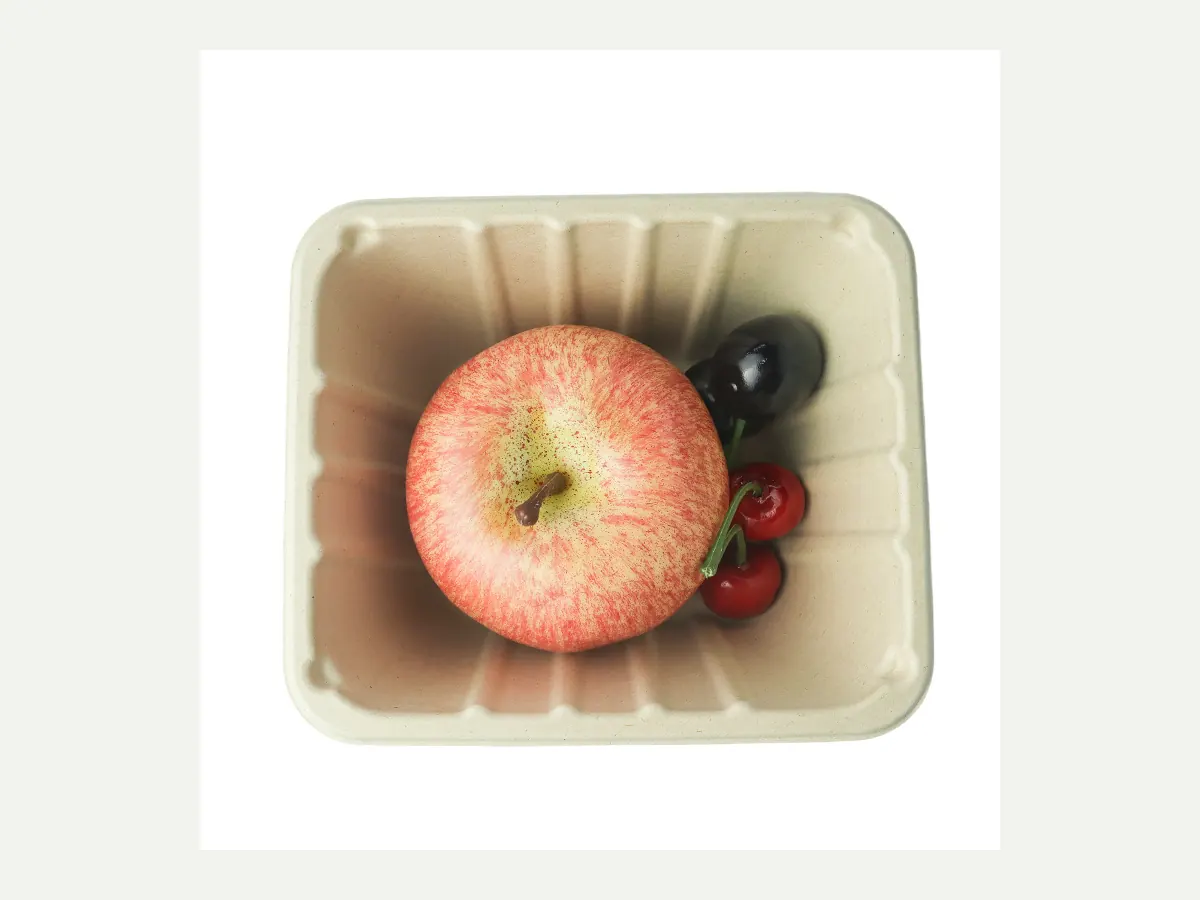 Fresh Food Trays made from molded plant fiber